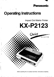 Manual Panasonic KX-P2123 Printer