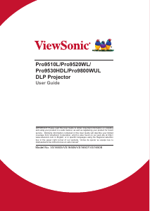 Manual ViewSonic Pro9530HDL Projector