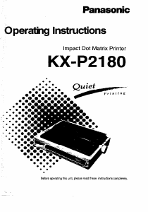 Handleiding Panasonic KX-P2180 Printer