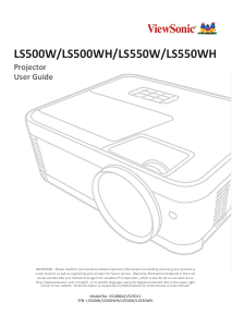 Manual ViewSonic LS550WH Projector