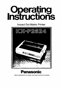 Handleiding Panasonic KX-P2624 Printer