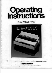 Handleiding Panasonic KX-P3131 Printer