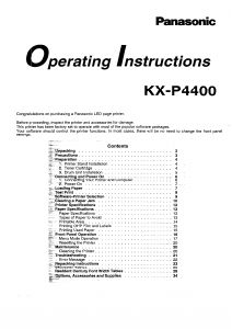 Handleiding Panasonic KX-P4400 Printer