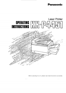 Manual Panasonic KX-P4451 Printer