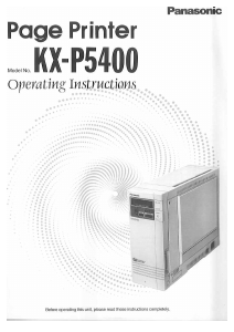 Handleiding Panasonic KX-P5400 Printer