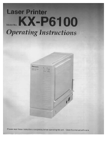Manual Panasonic KX-P6100 Printer
