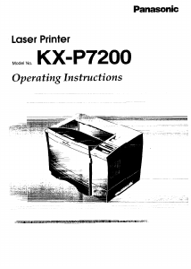 Handleiding Panasonic KX-P7200 Printer