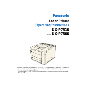 Handleiding Panasonic KX-P7510 Printer