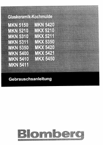 Handleiding Blomberg MKN 5150 Kookplaat