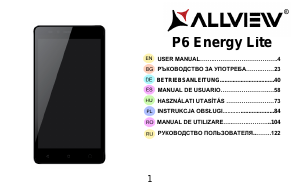 Instrukcja Allview P6 Energy Lite Telefon komórkowy