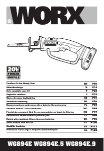 Mode d’emploi Worx WG894E Scie sabre