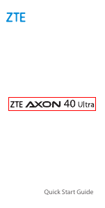 Handleiding ZTE Axon 40 Ultra Mobiele telefoon