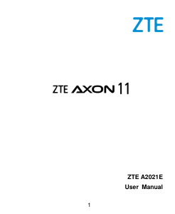 Handleiding ZTE Axon 11 Mobiele telefoon