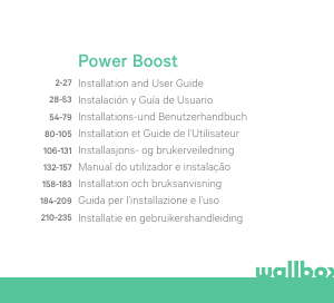 Manual de uso Wallbox Power Boost Estación de carga