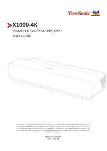 Handleiding ViewSonic X1000-4K Beamer