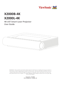 Handleiding ViewSonic X2000B-4K Beamer