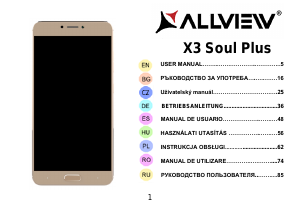 Руководство Allview X3 Soul Plus Мобильный телефон