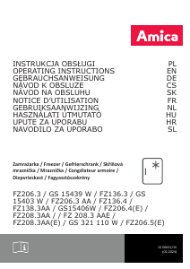 Instrukcja Amica GS 321 110 W Zamrażarka