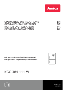 Handleiding Amica KGC 384 111 W Koel-vries combinatie