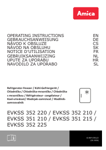 Handleiding Amica EVKSS 351 215 Koelkast