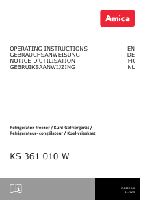 Handleiding Amica KS 361 010 W Koelkast