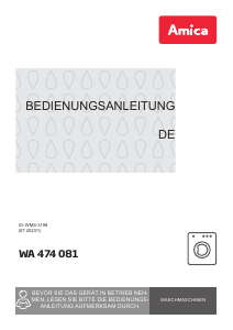 Bedienungsanleitung Amica WA 474 081 Waschmaschine