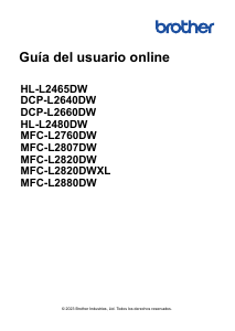 Manual de uso Brother MFC-L2807DW Impresora multifunción