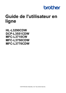 Mode d’emploi Brother HL-L3290CDW Imprimante multifonction