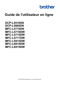 Mode d’emploi Brother DCP-L5510DN Imprimante multifonction