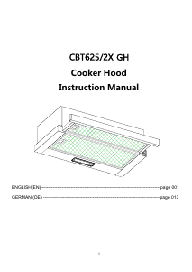 Handleiding Candy CBT625/2X DE Afzuigkap