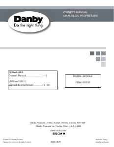 Handleiding Danby DDW1832ESS Vaatwasser