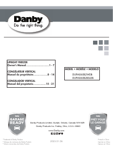 Manual Danby DUFM060B2WDB Freezer