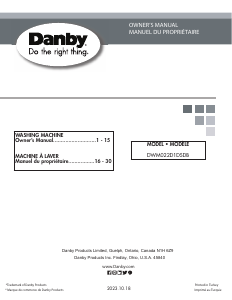 Handleiding Danby DWM022D1DSDB Wasmachine