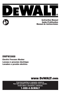 Manual DeWalt DWPW3000 Pressure Washer