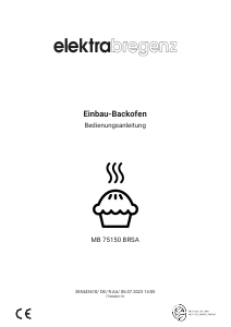 Bedienungsanleitung Elektra Bregenz MB 75150 BRSA Backofen