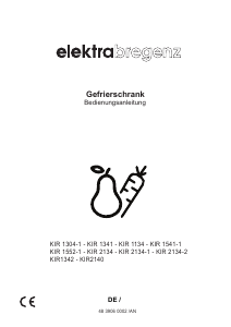 Bedienungsanleitung Elektra Bregenz KIR 2140 Kühlschrank