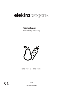 Bedienungsanleitung Elektra Bregenz KTS 1135 Kühlschrank