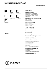 Manual Indesit DIF 26 Máquina de lavar louça