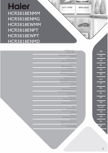 Handleiding Haier HCR3818ENMD Koel-vries combinatie