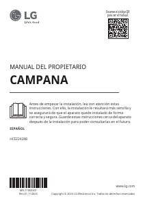 Manual de uso LG HCEZ2428B Campana extractora