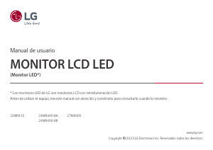 Manual de uso LG 22MR410-B Monitor de LED