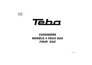 Mode d’emploi Teba GE 836 Cuisinière
