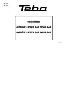 Mode d’emploi Teba GE 925 Cuisinière