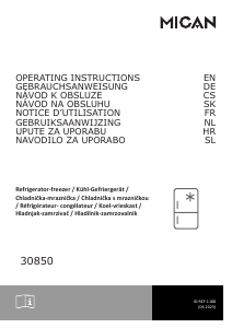 Bedienungsanleitung Mican 30850 Kühl-gefrierkombination