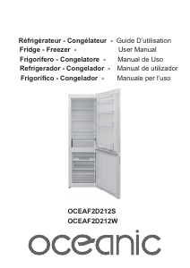 Mode d’emploi Oceanic OCEAF2D212S Réfrigérateur combiné