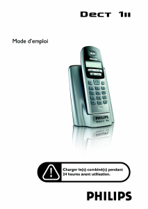 Mode d’emploi Philips DECT1111S Téléphone sans fil
