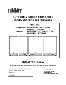 Manual Summit SPFF51OSCSSHV Freezer