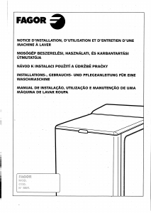 Manual Fagor 1FET-51 Máquina de lavar roupa
