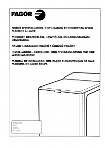 Manual Fagor 1FET-53 Máquina de lavar roupa