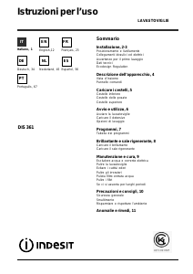 Manual Indesit DIS 361 Máquina de lavar louça